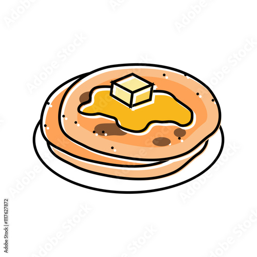 aloo paratha indian cuisine color icon vector. aloo paratha indian cuisine sign. isolated symbol illustration