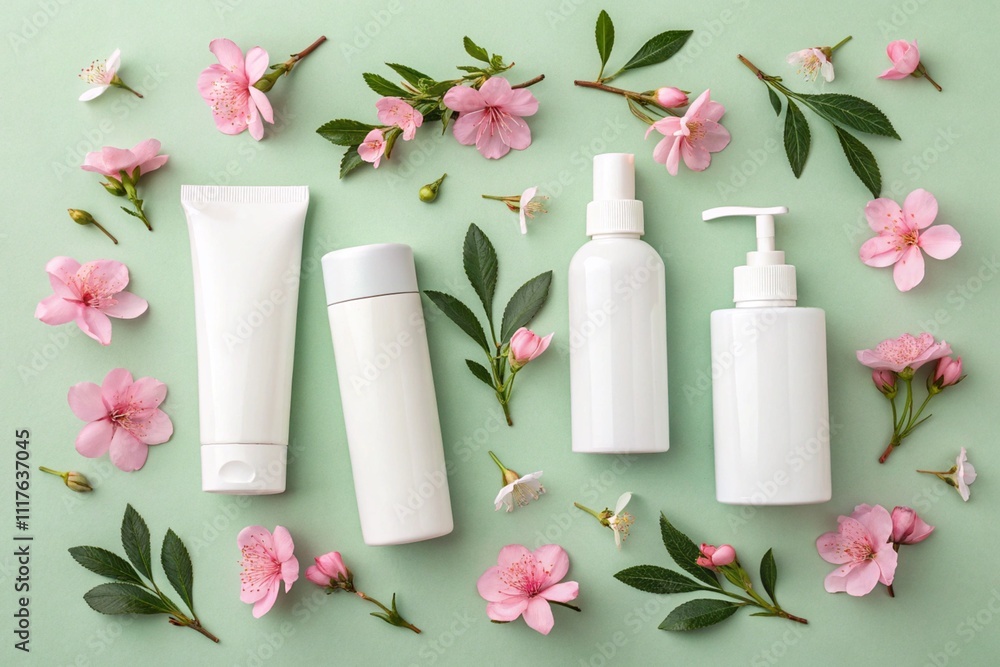 Cosmetic packaging display mockup, Isolated Background. Cosmetic packaging display mockup, Isolated Background.