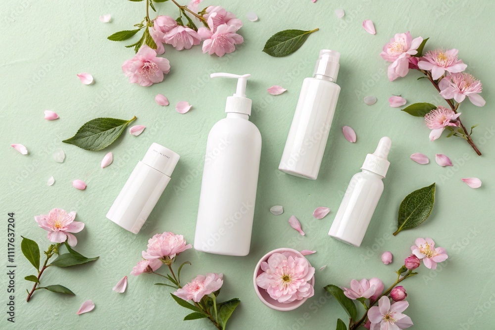 Cosmetic packaging display mockup, Isolated Background. Cosmetic packaging display mockup, Isolated Background.