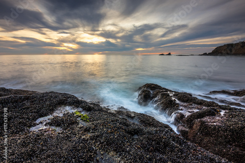 Crescent Bay Beach sunset view