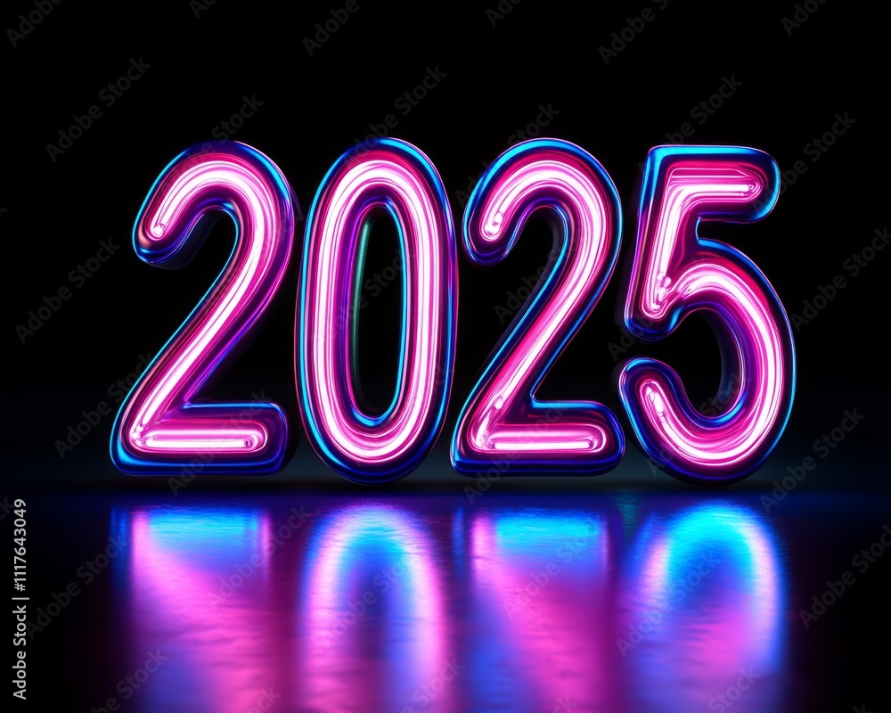 Bright neon numbers Bright neon numbers