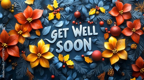 Get well soon greeting card, AI Generated