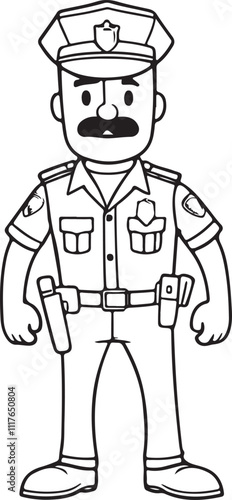 Police Coloring Page