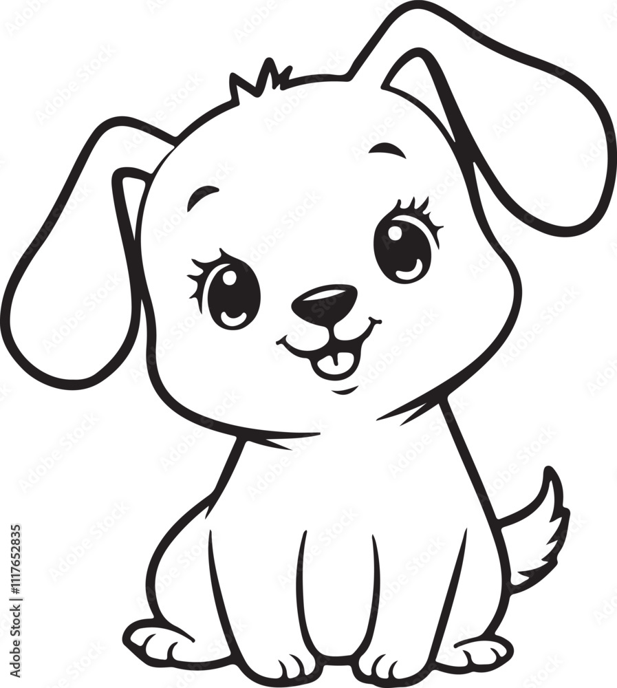 Fototapeta premium Dog Coloring Page