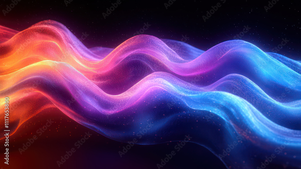 Abstract multicolored dreamy wavy lines illustration Abstract multicolored dreamy wavy lines illustration