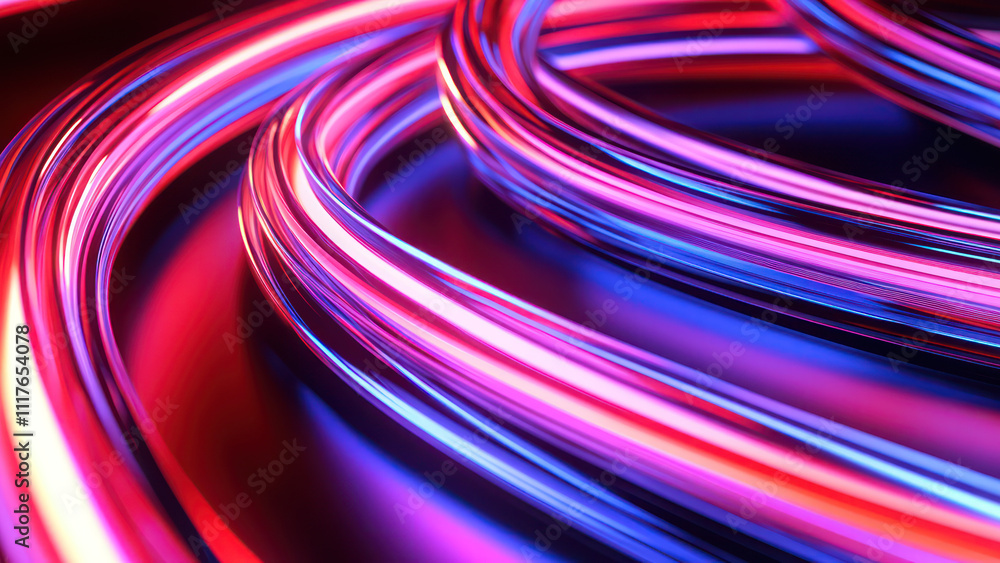 Abstract multicolored glow lines illustration concept