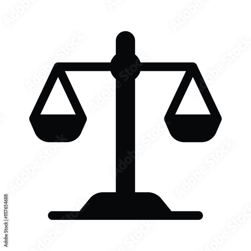 Icon of balanced scales symbolizing law, justice, and fairness