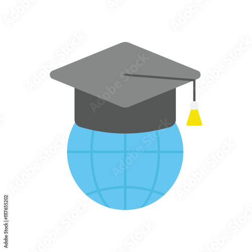 Globe Education vector icon