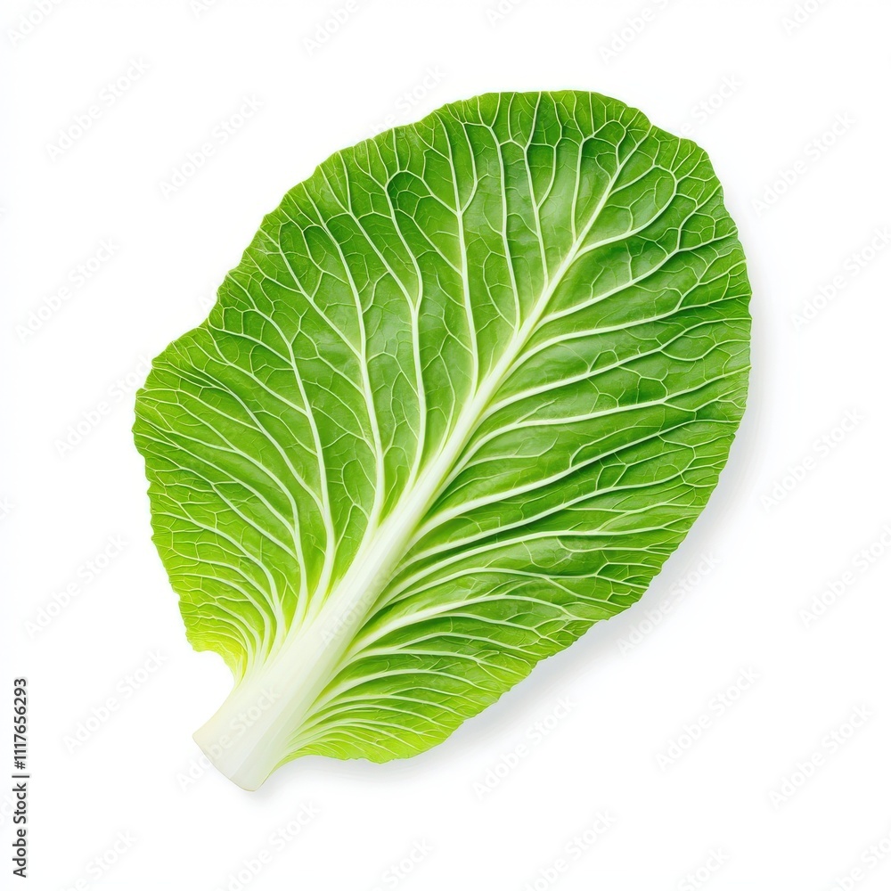 Single Fresh Green Napa Cabbage Leaf Isolated on White Background Single Fresh Green Napa Cabbage Leaf Isolated on White Background