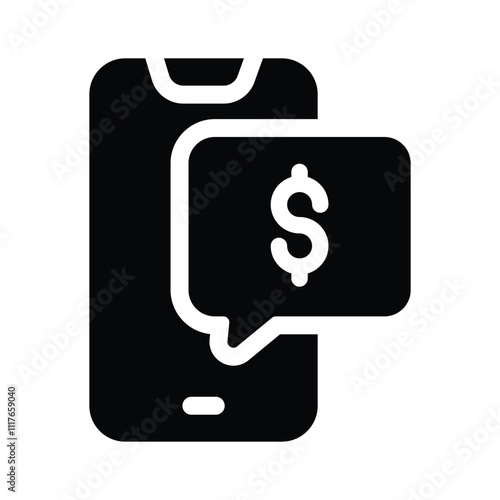 A phone with a dollar icon, representing mobile banking or payments