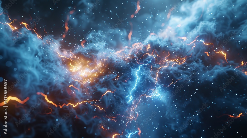 Abstract technology background digital lightning. Abstract technology background digital lightning.
