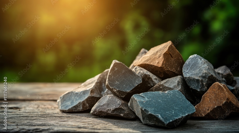 Close-up of ancient stone tools, sharp flint knives, and polished axes on a weathered wooden surface, symbolizing prehistoric craftsmanship and the dawn of human ingenuity Close-up of ancient stone tools, sharp flint knives, and polished axes on a weathered wooden surface, symbolizing prehistoric craftsmanship and the dawn of human ingenuity