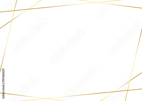 ゴージャスな金色ラインの華奢なフレーム