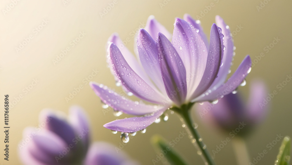 lavender flower blooming in the morning, created by generative AI lavender flower blooming in the morning, created by generative AI