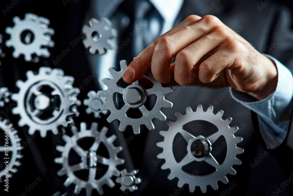 Unlock the synergy of precision. Dive into this intricate display of interconnected gears, symbolizing teamwork Unlock the synergy of precision. Dive into this intricate display of interconnected gears, symbolizing teamwork