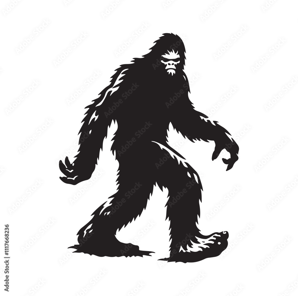 Fototapeta premium big foot silhouette vector illustration