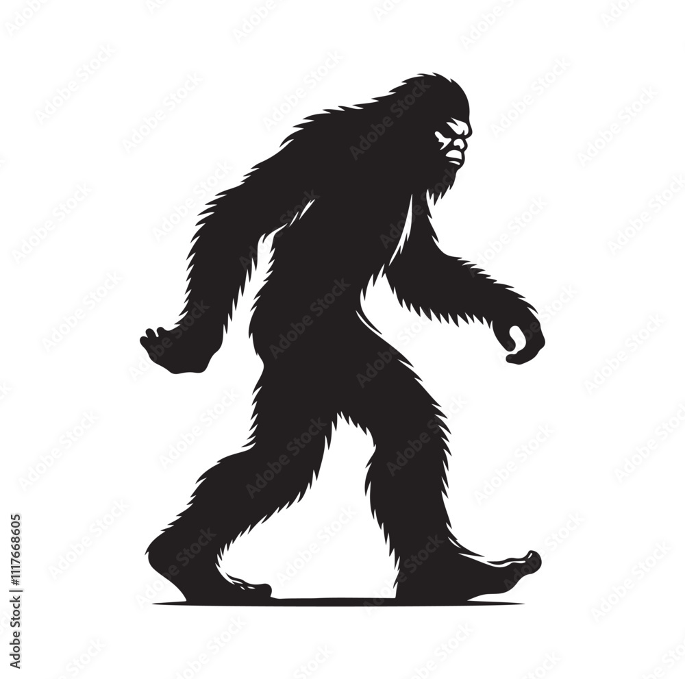 Fototapeta premium big foot silhouette vector illustration