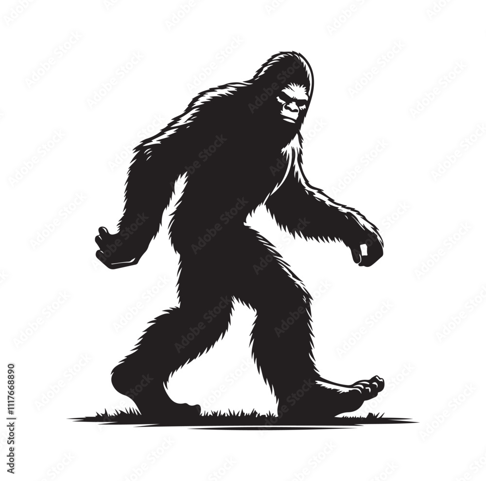Fototapeta premium big foot silhouette vector illustration