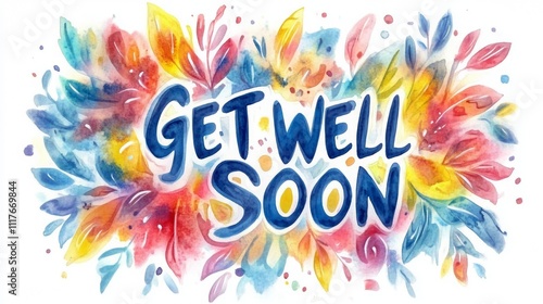 Get well soon greeting card, AI Generated