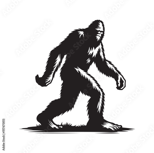 big foot silhouette vector illustration