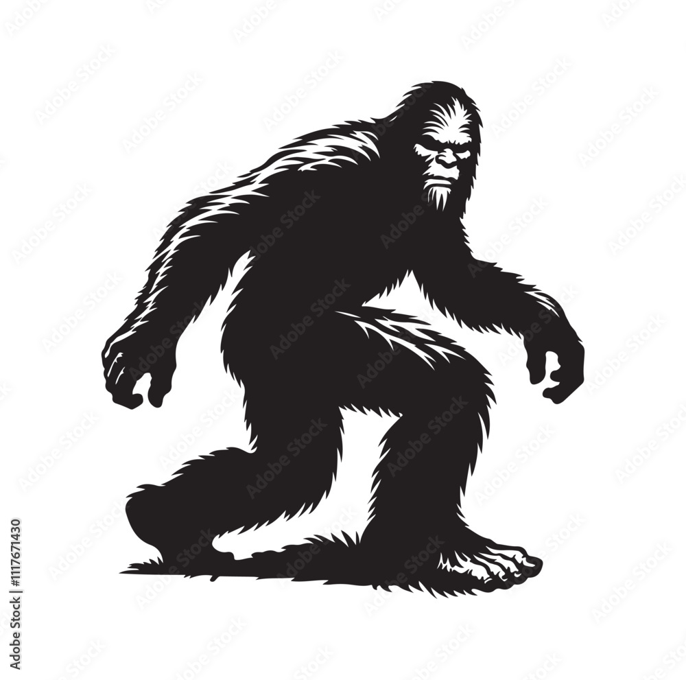 Fototapeta premium big foot silhouette vector illustration