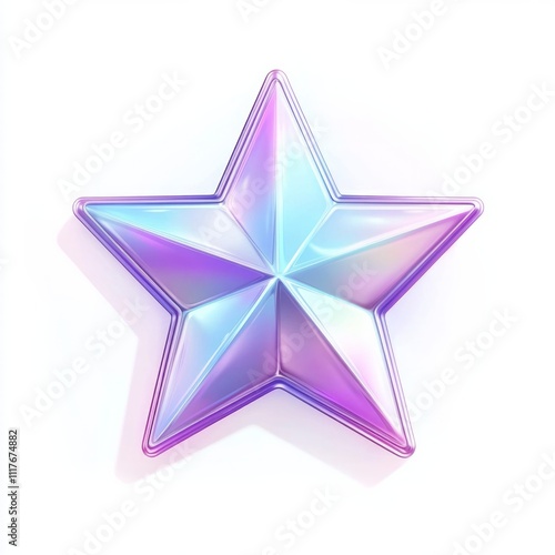 a purple-blue color star on white