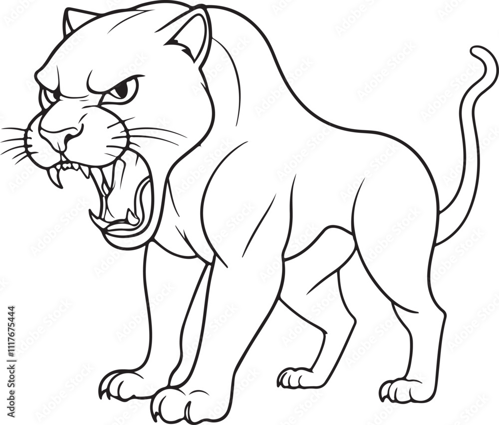 Obraz premium Leopard Coloring Page