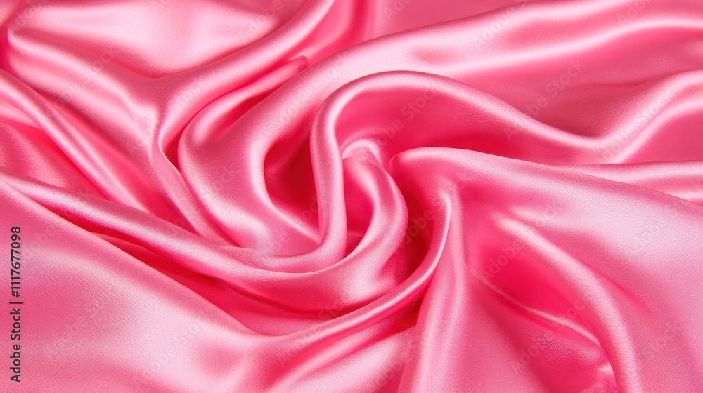 Smooth pink satin fabric with elegant folds and drapes Smooth pink satin fabric with elegant folds and drapes