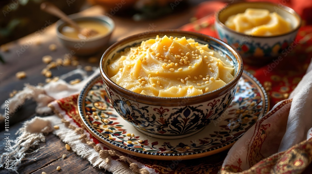 Qurt Halva Kyrgyz Dessert with Crushed Qurt, Honey, and Butter (Kyrgyzstan Cuisine) Qurt Halva Kyrgyz Dessert with Crushed Qurt, Honey, and Butter (Kyrgyzstan Cuisine)