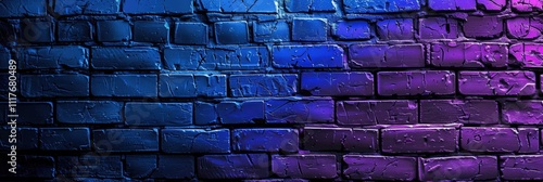 dark blue and purple brick wall background vector presentation design with copy space concept flat illustration, vector, detailed, wide angle, banner, high resolution photo