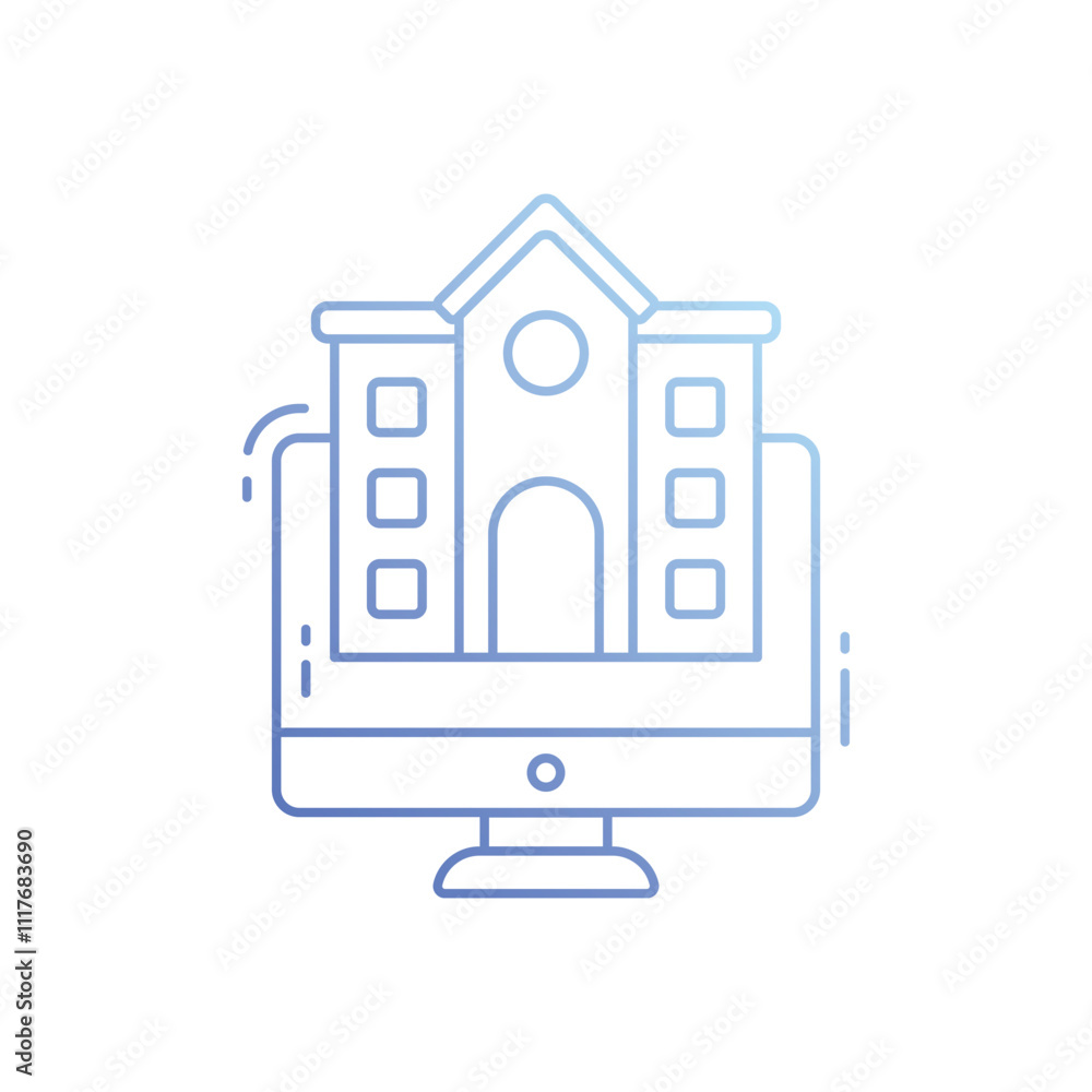 Online University vector icon