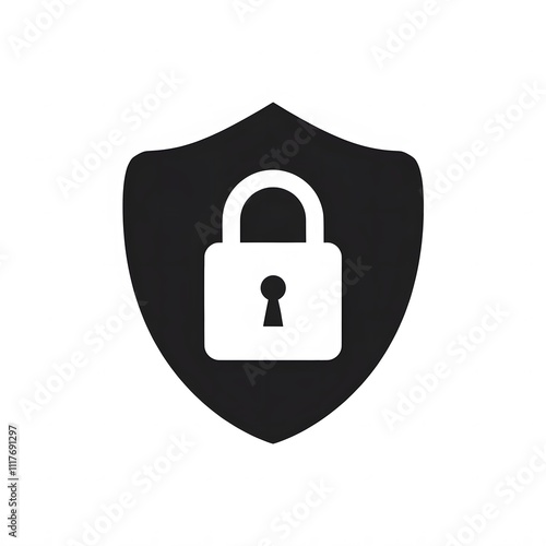 Shield with padlock icon