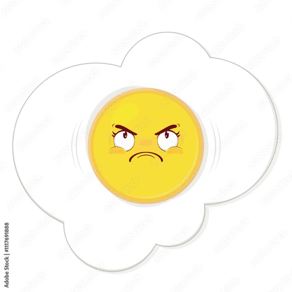 fried egg angry face cartoon cute fried egg angry face cartoon cute