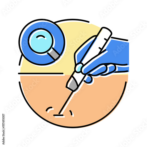 biopsy surgery doctor color icon vector. biopsy surgery doctor sign. isolated symbol illustration