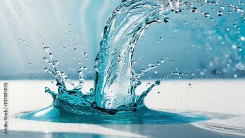 Wallpaper Mural water splash isolated on white Torontodigital.ca