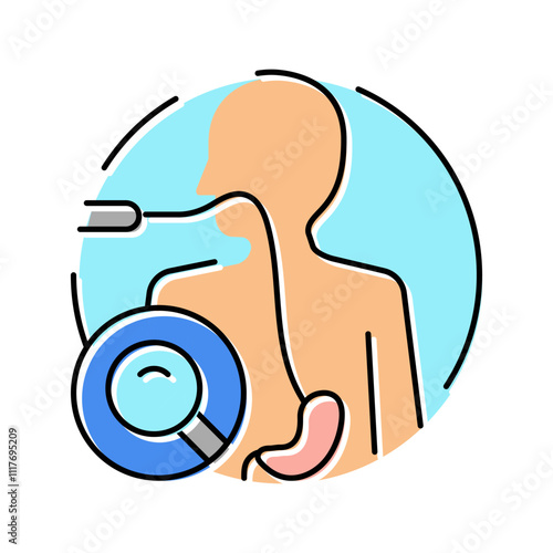 endoscopy surgery doctor color icon vector. endoscopy surgery doctor sign. isolated symbol illustration