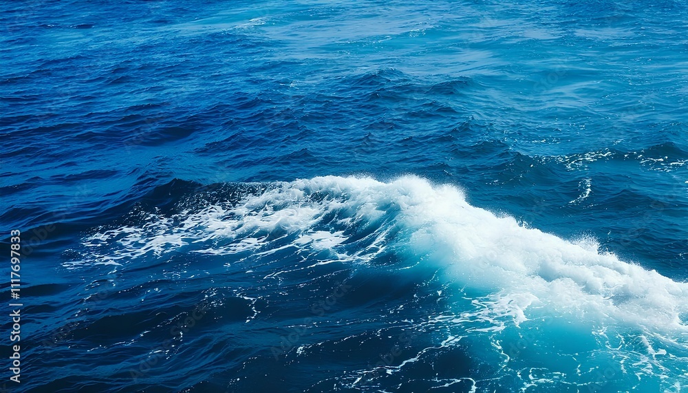 Pure Turquoise Ocean Water Texture with Foam and Waves - Realistic Seascape Background Pure Turquoise Ocean Water Texture with Foam and Waves - Realistic Seascape Background