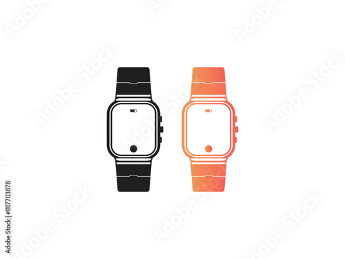 Fitness tracker smart watch or running watch vector