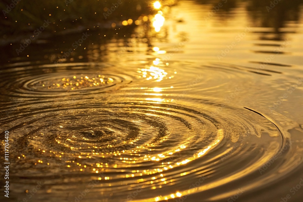 Abstract Golden Ripples Background Abstract Golden Ripples Background