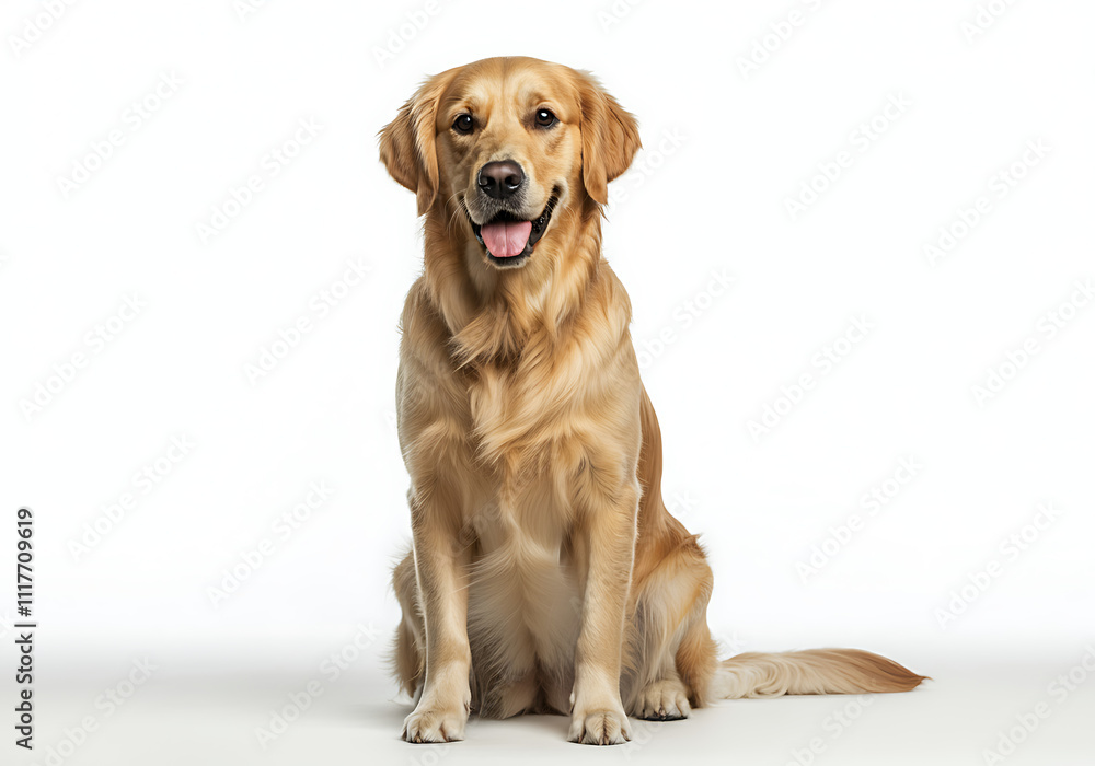 golden retriever isolated on white background golden retriever isolated on white background