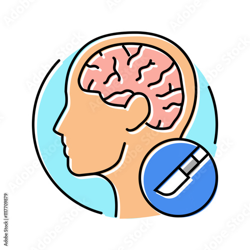neurosurgery surgery hospital color icon vector. neurosurgery surgery hospital sign. isolated symbol illustration
