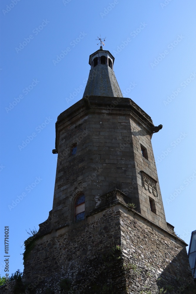 Belfry tower in Fougeres, Brittany, France Belfry tower in Fougeres, Brittany, France