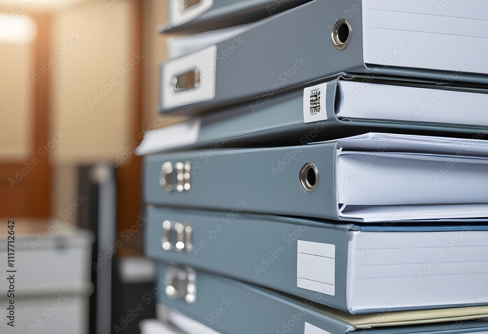 Binders in an office environment Binders in an office environment