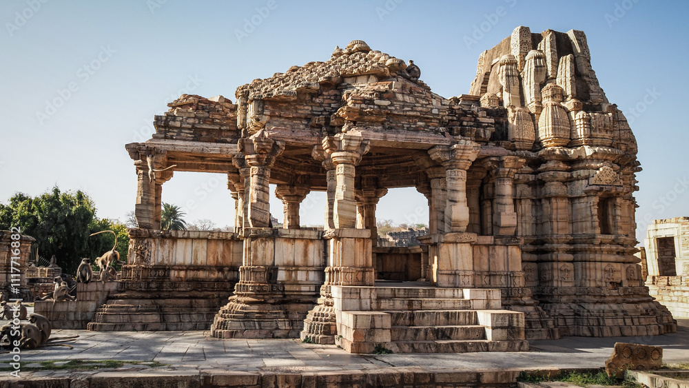 The architecture of Chittorgarh Fort in Rajasthan, India The architecture of Chittorgarh Fort in Rajasthan, India