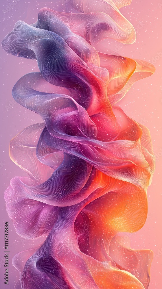 Obraz premium Swirling abstract colors blend in a captivating display of vibrant hues and fluid shapes