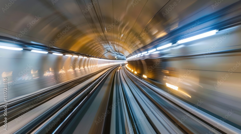 Fast Train Through Tunnel Fast Train Through Tunnel