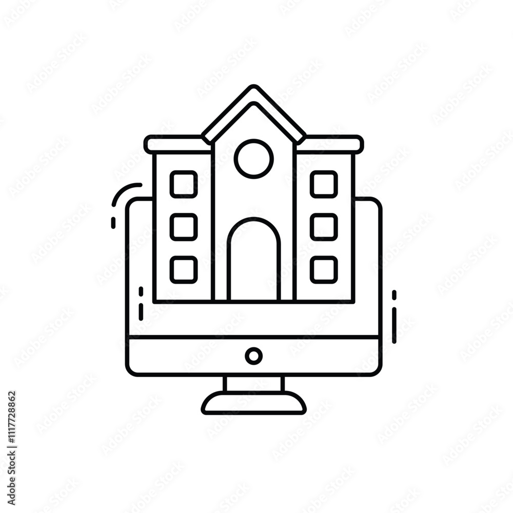 Online University vector icon Online University vector icon