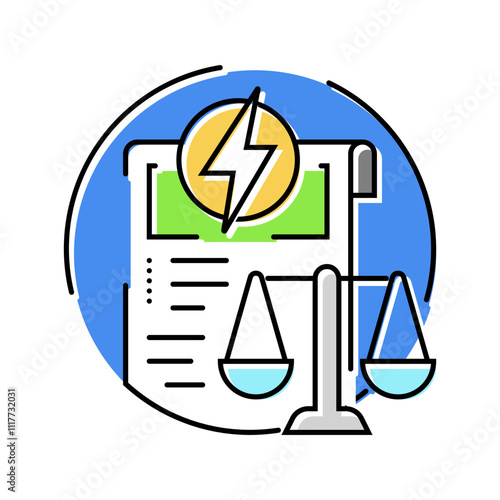legislation energy policy color icon vector. legislation energy policy sign. isolated symbol illustration
