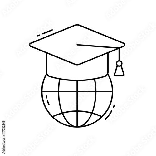 Globe Education vector icon