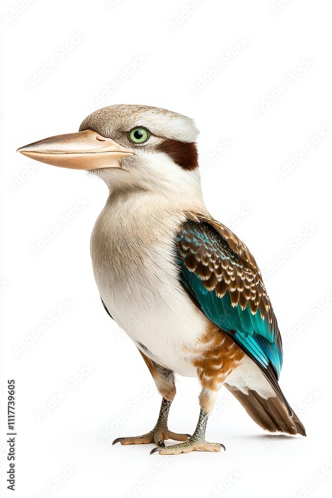 A colorful bird with a striking beak and vibrant plumage stands poised against a plain background. A colorful bird with a striking beak and vibrant plumage stands poised against a plain background.
